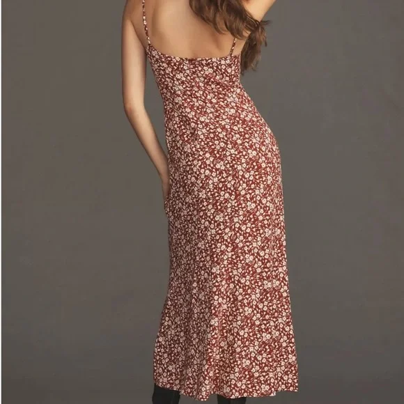 REFORMATION Red Liya Flower Girl Midi Dress Size 6 - Picture 2 of 9